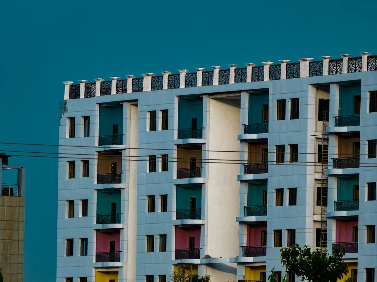 Apartment facade with balconies in Abuja, Nigeria
